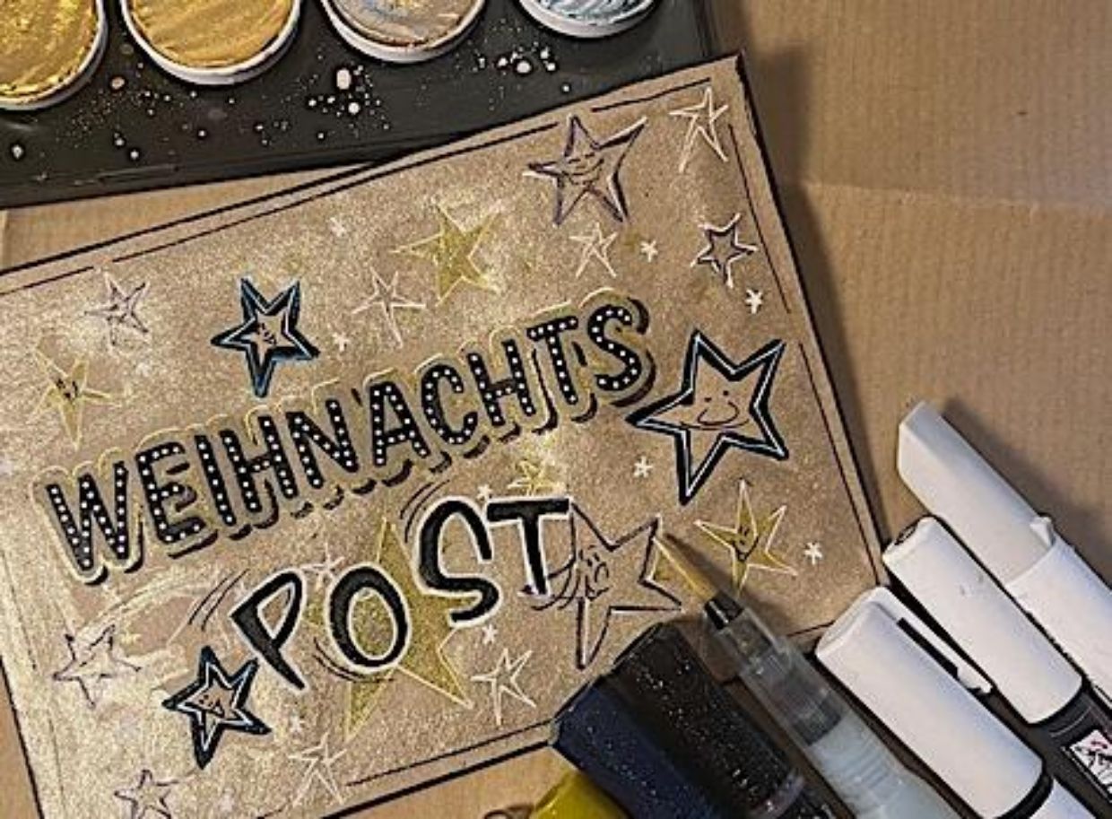 Weihnachtskarte_Handlettering Workshop